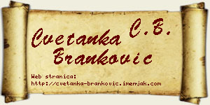 Cvetanka Branković vizit kartica